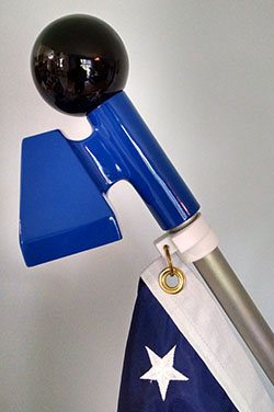 Blue & Black solar flag light